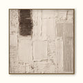 Hand Painted Textured Wall Art, Neutral Abstract Canvas Painting, Large Cream Brown Organic Modern Decor - #SJ0330