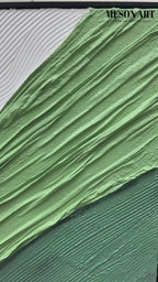 Green Abstract Art on Canvas Green-SJ#0174